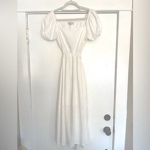 White linen dress